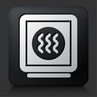 Black Square Button with Dryer Icon
