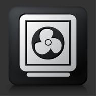 Black Square Button with Laundry Machine Icon