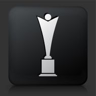 Black Square Button with Trophy Icon