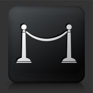 Black Square Button with Line Rope Icon