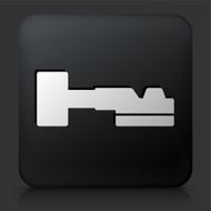 Black Square Button with Construction Tool Icon N3