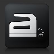 Black Square Button with Stapler Icon N2
