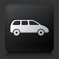 Black Square Button with Car Icon N4