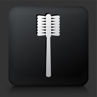Black Square Button with Toilet Brush Icon