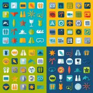 Set of summer tourism icons N3