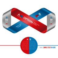 Mobius strip of paper Vector option infographic N4