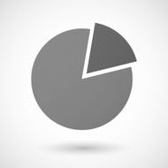 pie chart icon on white background