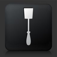 Black Square Button with Grill Spatula
