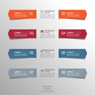 Multicolored paper stickers volume with numbers and signs N7