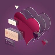 infographic Modern Design heart template