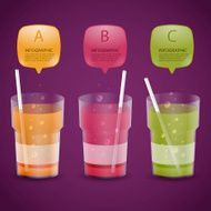 Creative Template soft drink glass banner