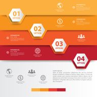 Design multicolour number banners template graphic or website ve N6