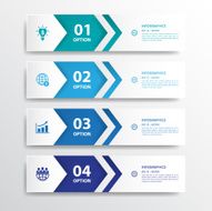 Design clean number banners template graphic or website layout N5