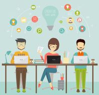 Concept of the coworking center Business meeting N2