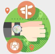 Traveler using smart watch