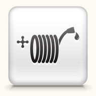 White Square Button with Garden Hose