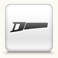 White Square Button with Hand Saw