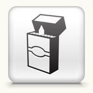 White Square Button with Crayon Icon