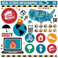 real estate infographics design elements N4