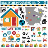 real estate infographics design elements N5