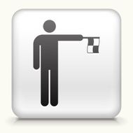 White Square Button with Referee Icon