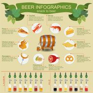 Beer snack infographics set elements for creating your own in N6