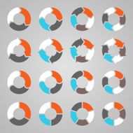 Circle arrows for infographic diagram graph
