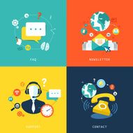 flat design for customer service concept