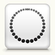 White Square Button with Necklace Icon