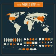 World Map Infographics Template