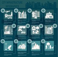 Set of elements infrastructure city vector infographics N14