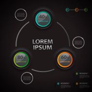 Modern black infographics banner N2