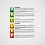 Modern design creative infographic with colorful labels