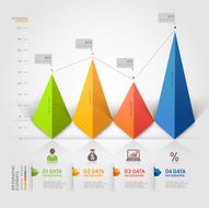3d triangle infographics business