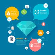 Diamond and Finance infographic template N2