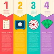 Business flat infographic template with text fields N17