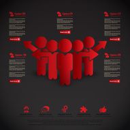 Business management strategy and human resource infographics N4