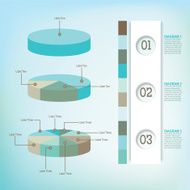 Infographic Option Tabs &amp; Pie Charts