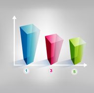 Example of cube chart Infographics element N3