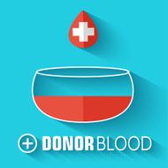 flat donor blood background concept