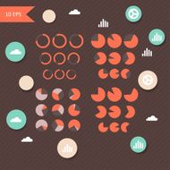 colorful round diagram metaball infographics N5