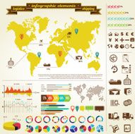 Logistics &amp; shipping infographic elements N3