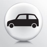Round White Icon With Car Silhouette N2