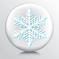 Wwhite silhouetted snowflake icon