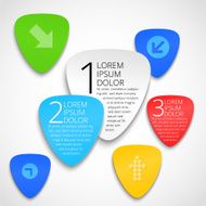 Abstract paper info graphic in a simple shape