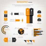 Retro infographics set