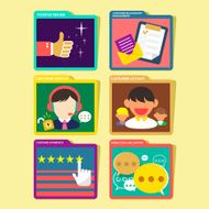 customer experience concept in flat design