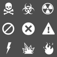 Vector Set of Warning Icons N4