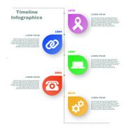 Colorful Timeline Infographics Vector