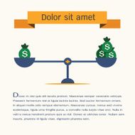 scales symbol vector infographic